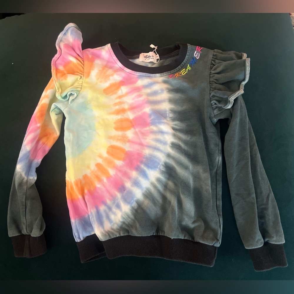 LOLA + THE BOYS Rainbow Ruffle sweatshirt 8